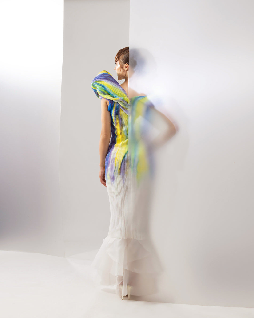 Naomi's White Ombre Gown