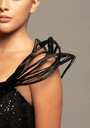 Statement Shoulder Glam Dress