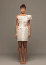 Ivory Elegance Jacquard Dress