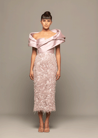 Lilac Charm Off-Shoulder Tassel Dress