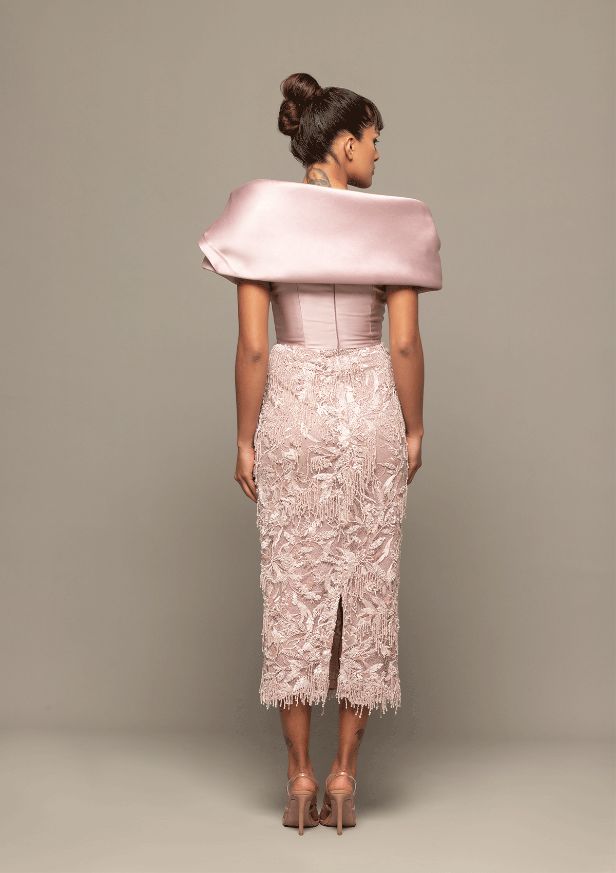 Lilac Charm Off-Shoulder Tassel Dress