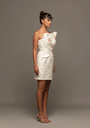 Ivory Elegance Jacquard Dress
