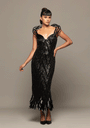 Statement Shoulder Glam Dress