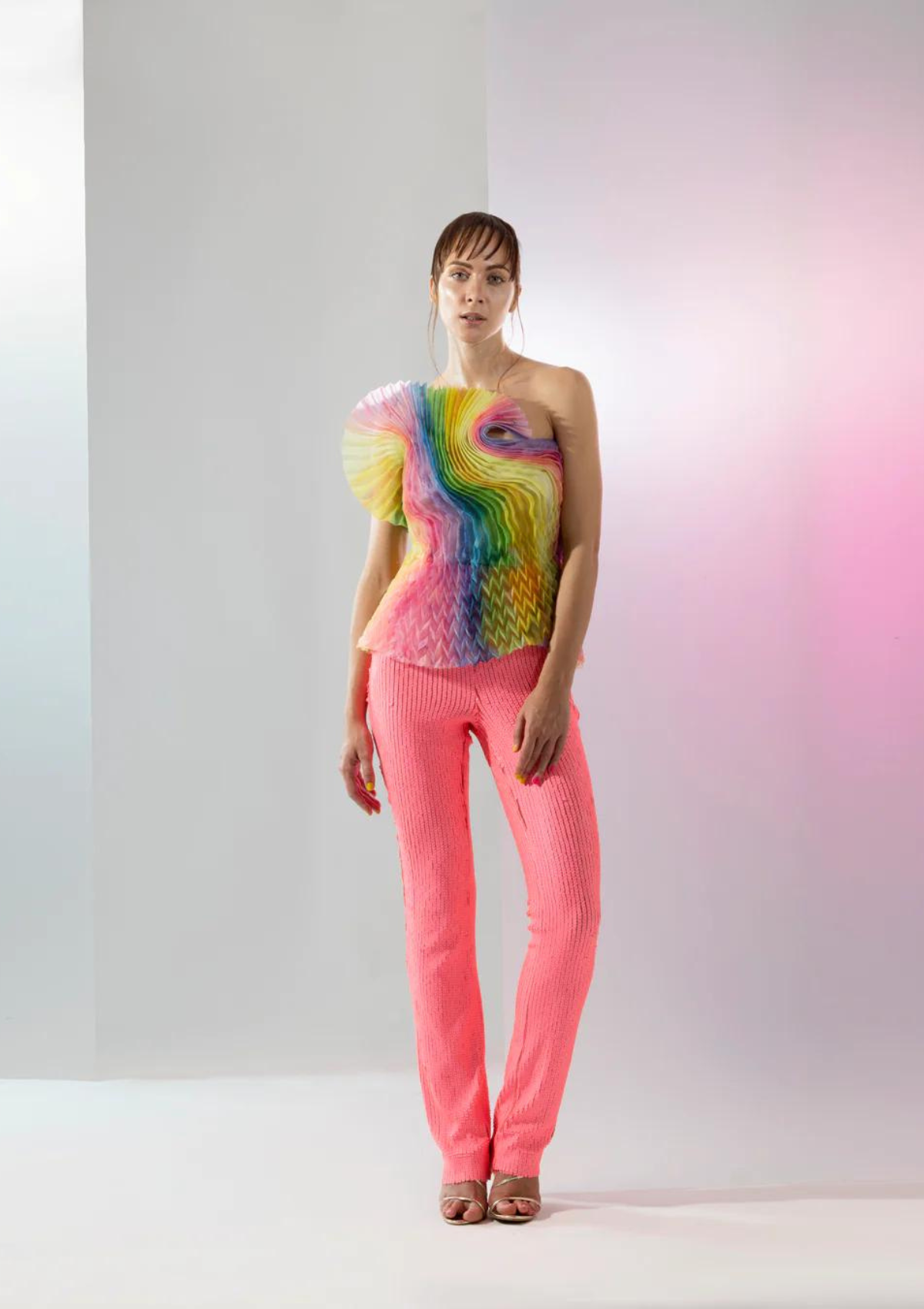 Sarah In Ombre Top With Sequined Pants