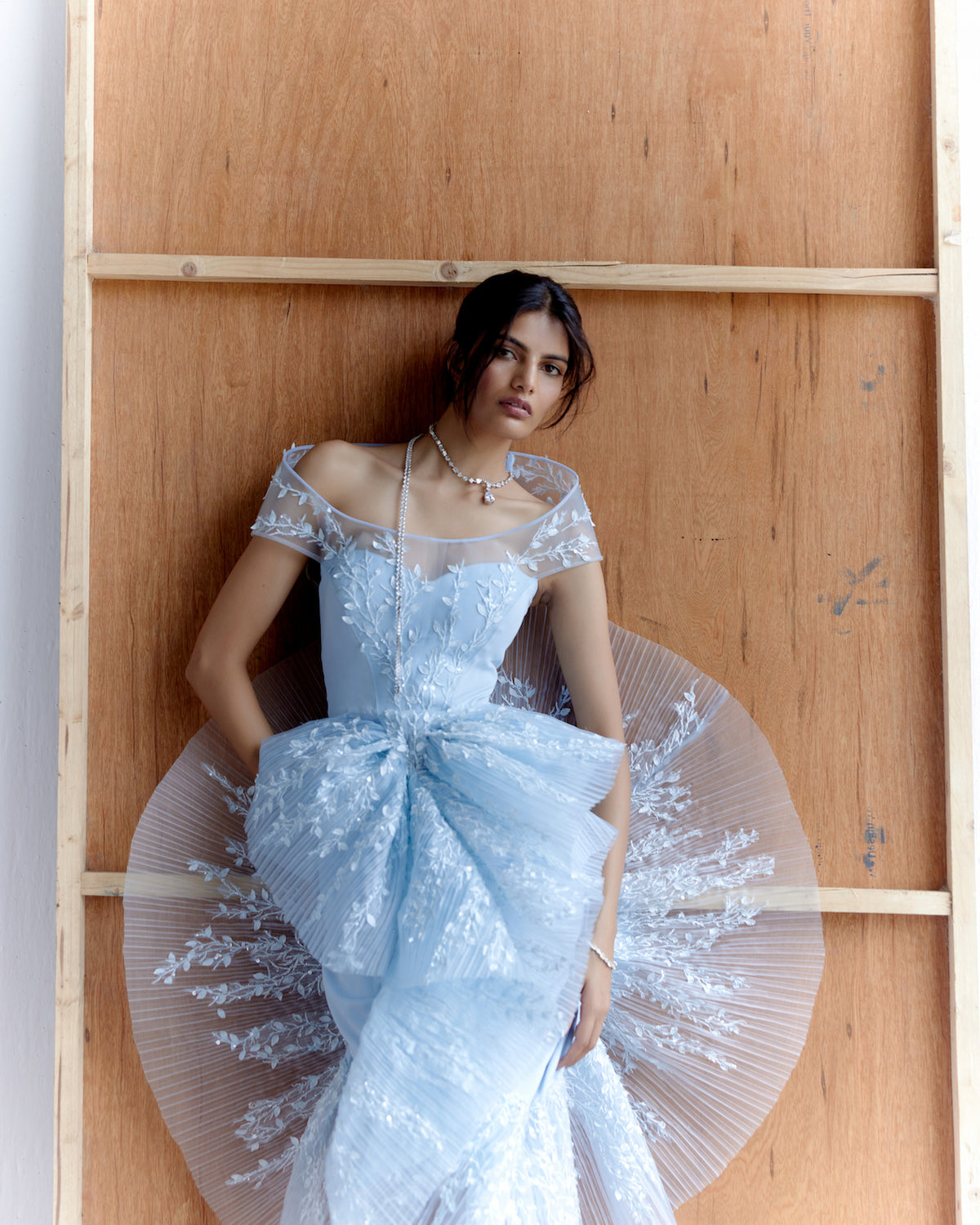 Powder Blue Bow Gown tanieya-khanuja Powder Blue Bow Gown tanieya-khanuja