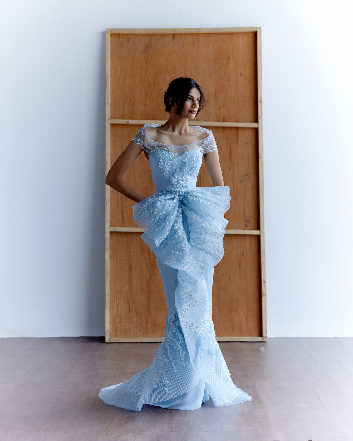 Powder Blue Bow Gown