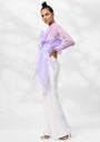 Iris Cascading Organza Top