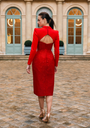 Fire Red Structured Dress