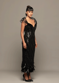 Fearless Glamour Dress With Standout Shoulders