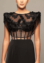 Pleated Sheer Bustier Dress